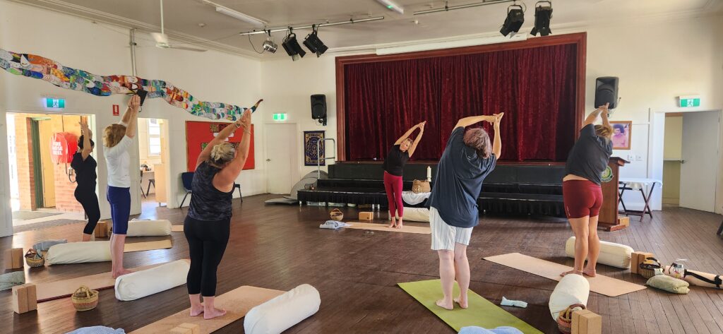 Yoga standing side stretch