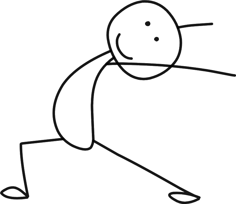 stretch back white background